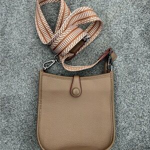 Brown Crossbody Bag with Adjustable Strap